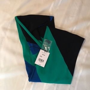 Carlisle Blue Black Colorblock Infinity Scarf NWT